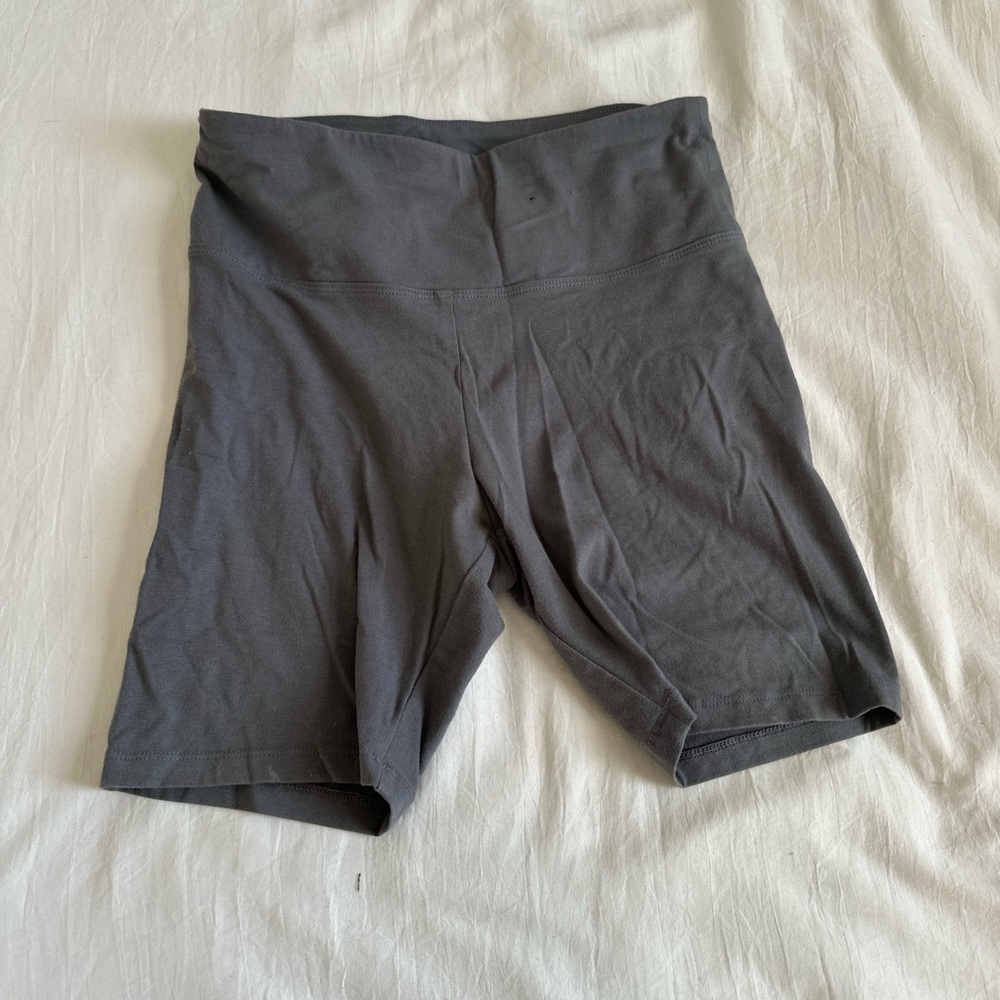 International concepts grey biker shorts